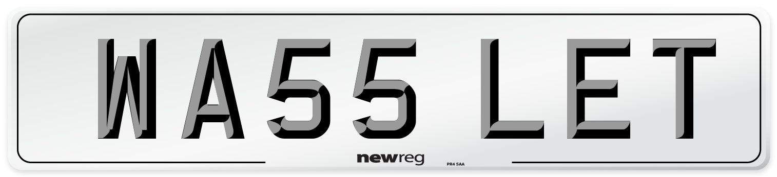WA55 LET Number Plate from New Reg